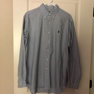 Ralph Lauren men’s blue+black plaid shirt
